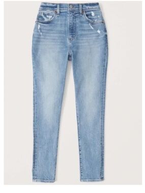 Abercrombie & Fitch the super skinny ankle high rise jeans. Light wash. Size 29